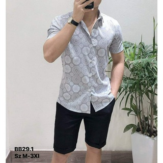Sơ mi nam lụa họa tiết hoa 3D sắc nét