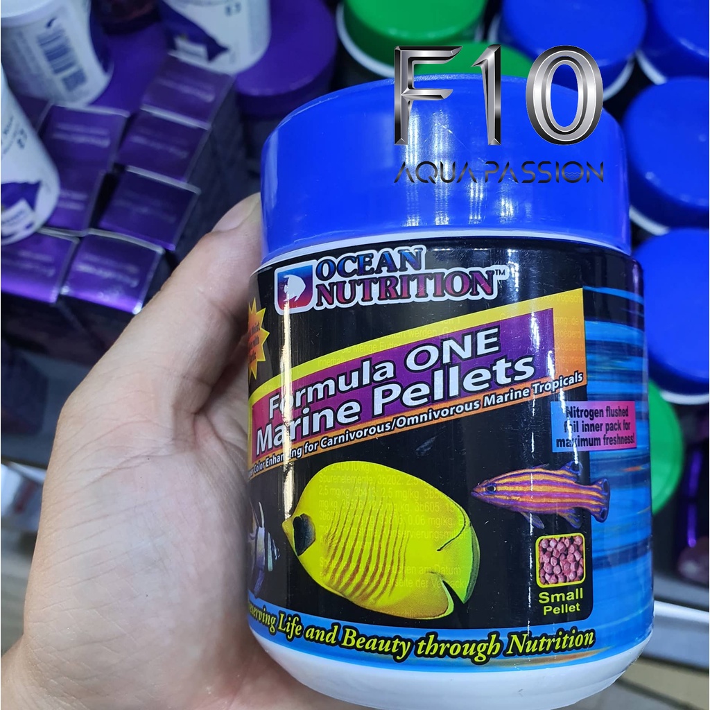 Thức ăn cho cá nước mặn dạng viên OCEAN NUTRITION Fomula One Lọ Màu xanh Lam