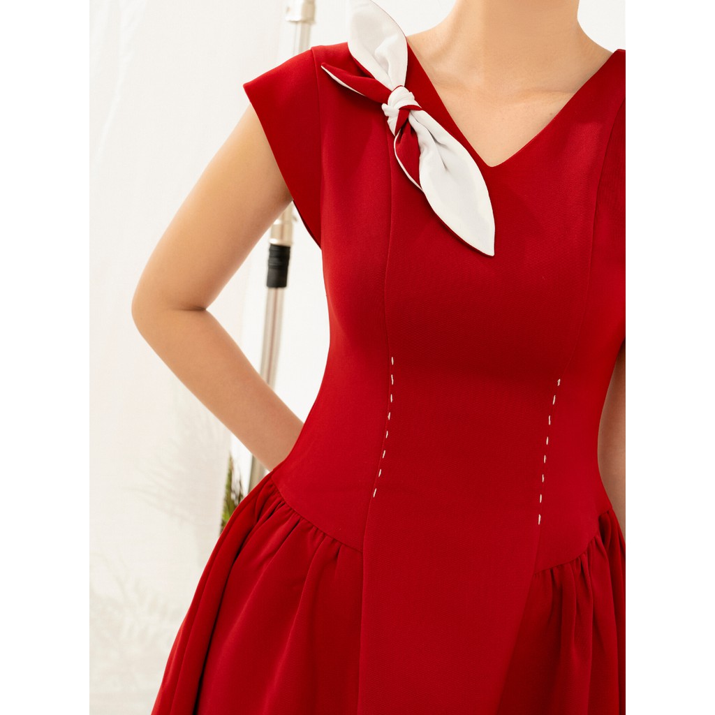 [Mã WABRWA15 giảm 15% đơn 300K] DIDO - Đầm Xòe Nơ Cổ Nữ | BigBuy360 - bigbuy360.vn