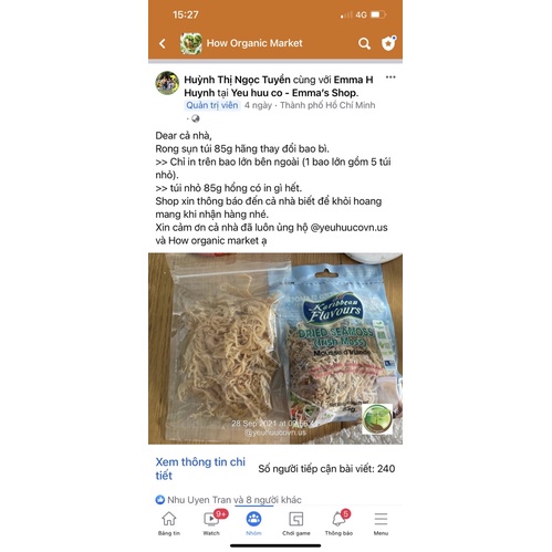 Rong Sụn Sea Moss Khô 85g RAW.