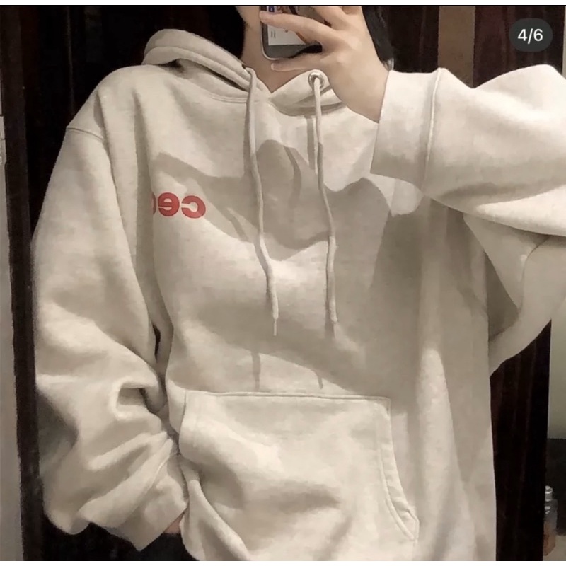 Áo Hoodie Tay Dài Nỉ Bông Unisex Chữ CEC