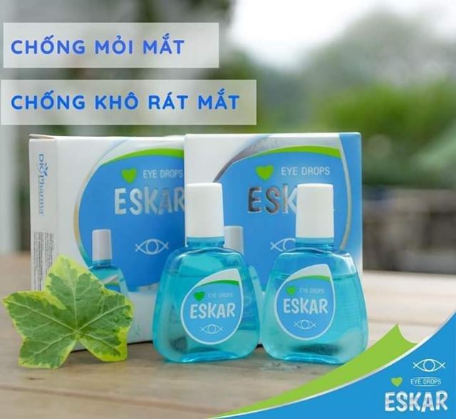 Nước nhỏ mắt Eskar dưỡng mắt, làm dịu mát, giảm khô mắt và các vấn đề về mắt