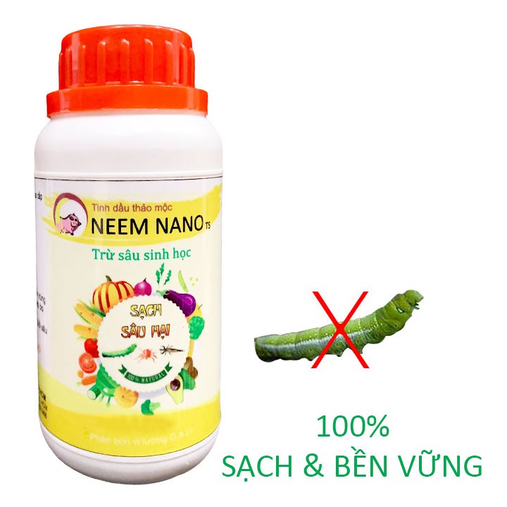 NEEM NANO quét sạch Sâu bệnh, Nhện đỏ, Trĩ, Bọ nhẩy, Rầy, Rệp sáp, Côn trùng gây hại Cây trồng. 100% từ Thiên Nhiên