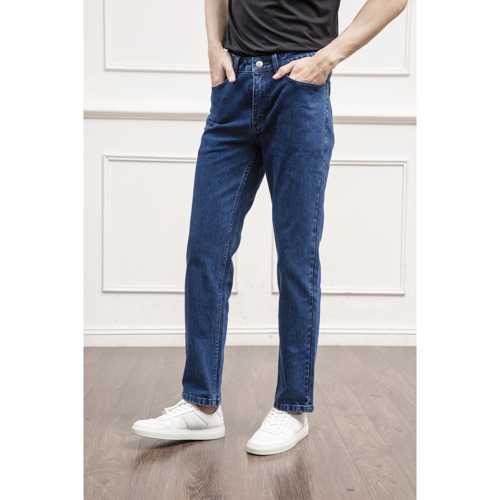 Quần jeans nam Aristino ống rộng dáng regular - AJN00701
