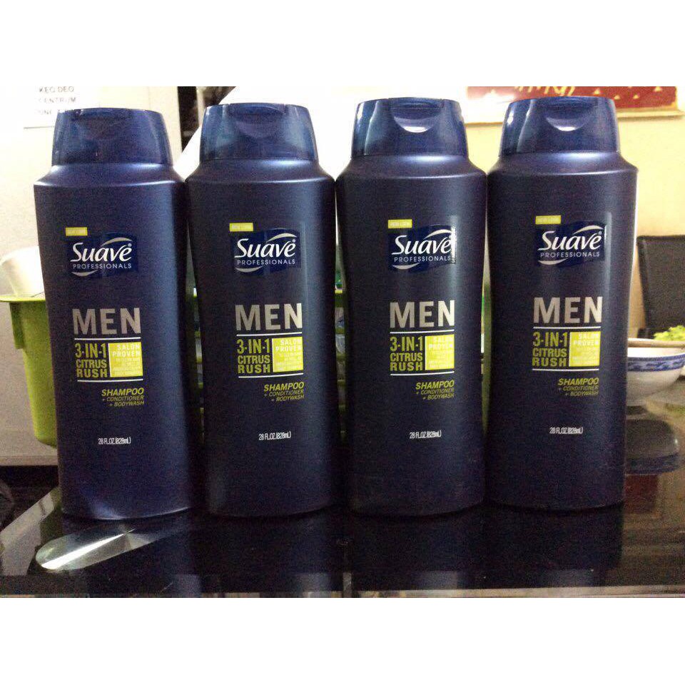 Sữa Tắm Gội Suave Professionals Men 3 In 1.