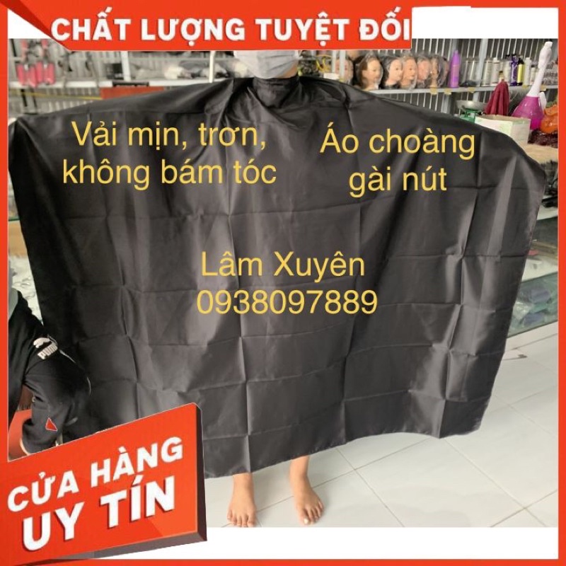 🔥🔥GIÁ SỈ 🔥🔥Áo choàng cắt tóc, áo choàng nút vải thoáng mát, có nút gài sát cổ bảo vệ khỏi vụn tóc khi cắt, dễ vệ sinh