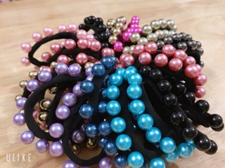 Set 2 cột tóc hạt châu nhiều màu -  sang chảnh