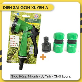 Bộ vòi tưới cây 5 tia và 3 khớp nối aquamate w-9108 taiwan