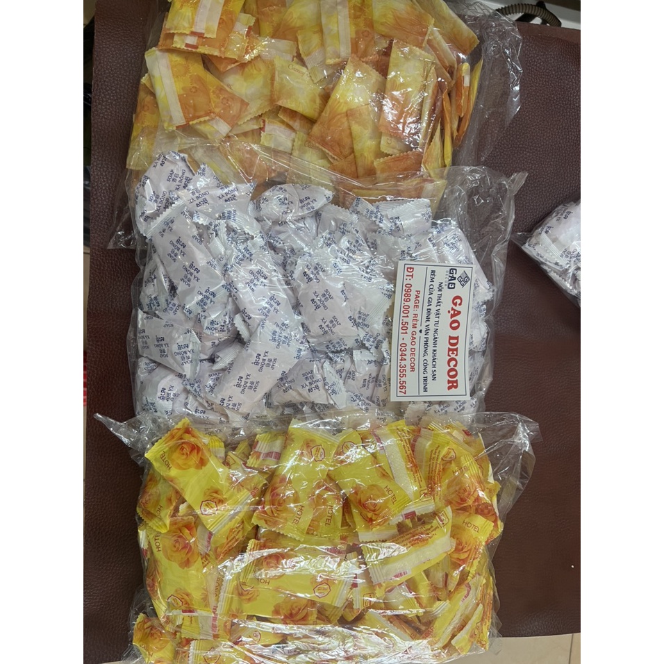 Xà bông  cho nhà nghỉ khách sạn, túi 100 cái