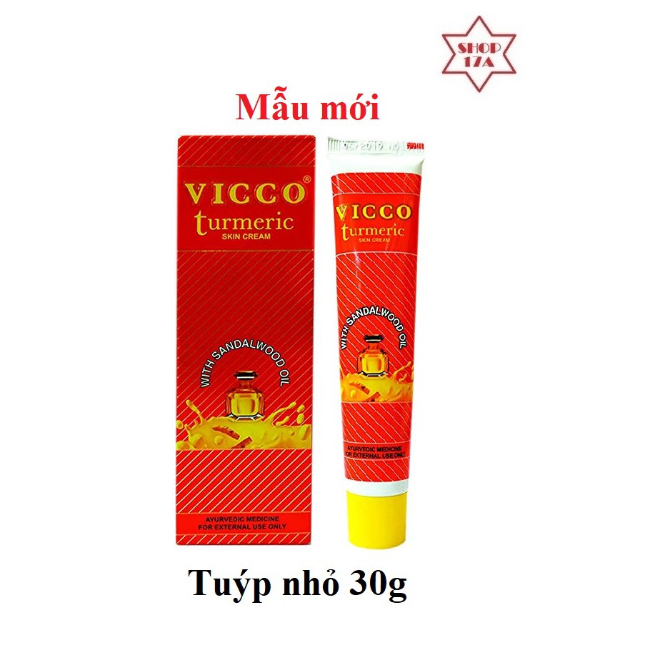 Kem nghệ Vicco 30g giảm thâm mụn - Vicco Turmeric Skin Cream 30g - Mỹ phẩm Ấn Độ Shop 17A