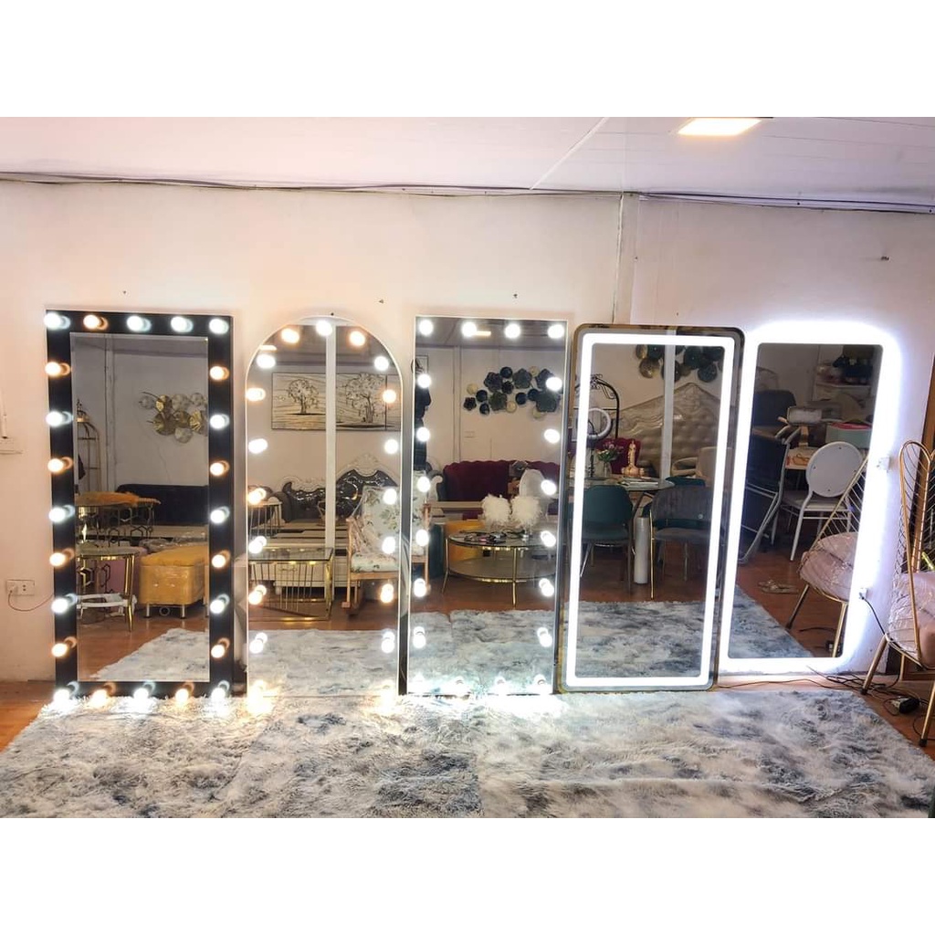 Gương tràn viền SIZE LỚN có bóng đèn soi toàn thân
