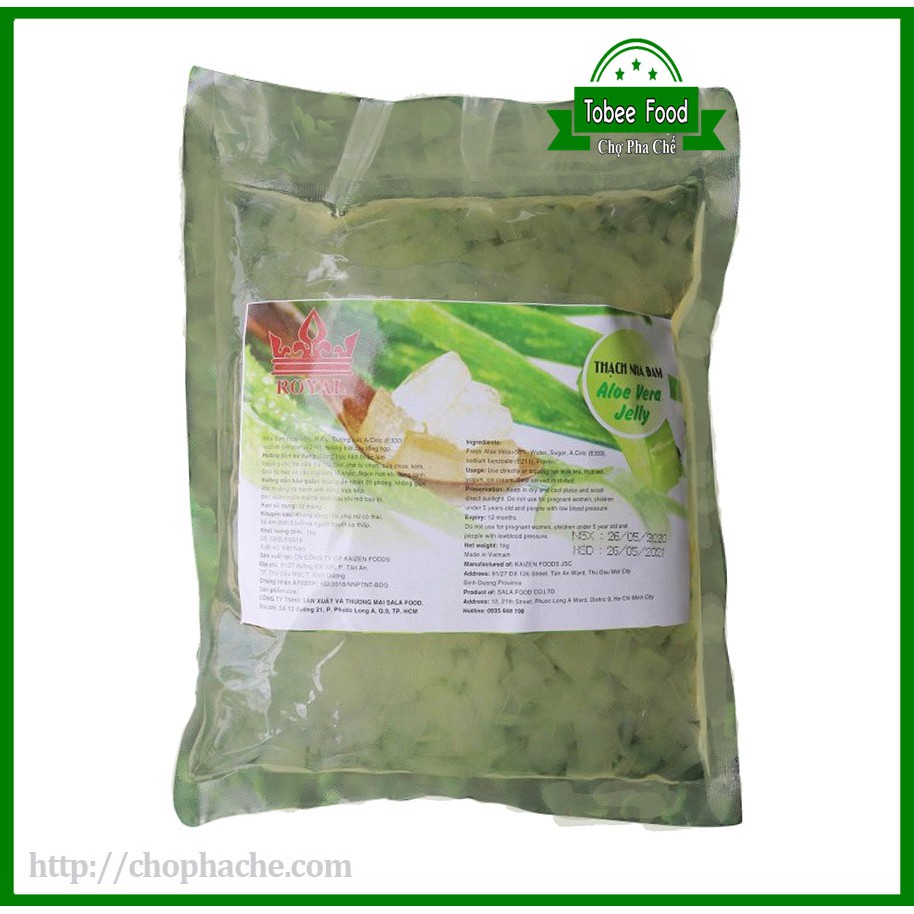 Thạch nha đam royal  gói 1 kg  - topping ngon mát cho trà sữa - trà trái - ảnh sản phẩm 2