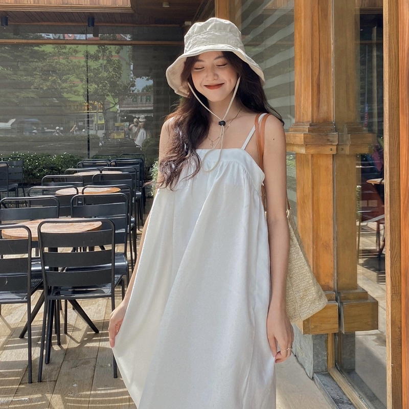 Đầm maxi - 2 dây - suông