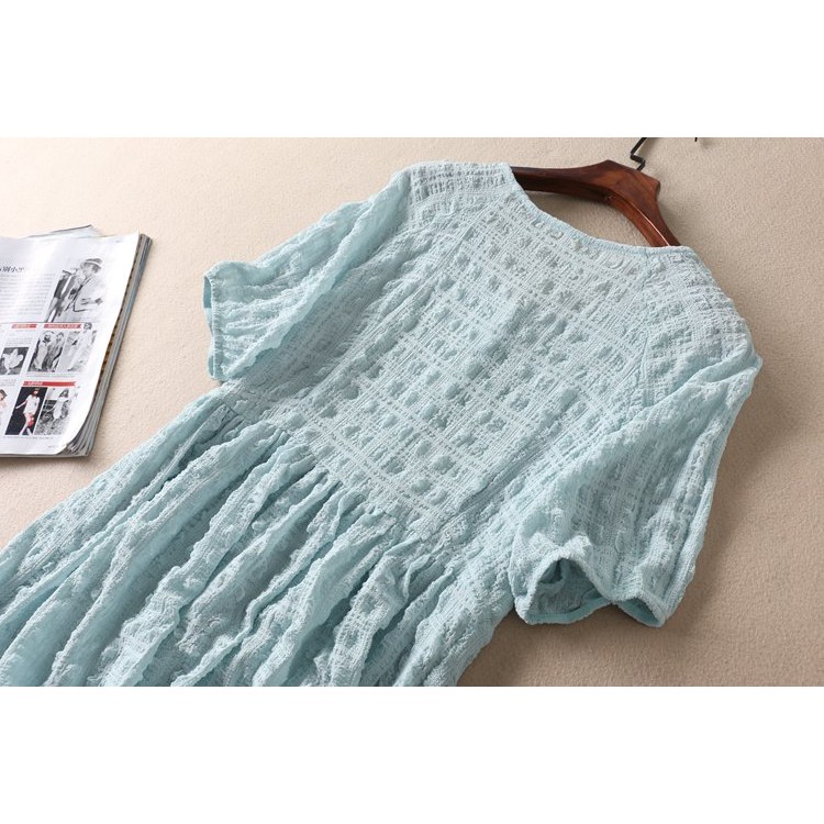 Váy babydoll cổ tròn, Đầm nữ ulzzang dáng xoè, đầm tiểu thư da10