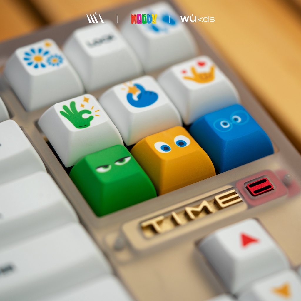 WUKDS MOOD Keycaps 160 Phím PBT Dye-Thăng hoa Keycaps KCA Hồ sơ Keycaps cho Công tắc Cherry Gateron MX Bàn phím cơ