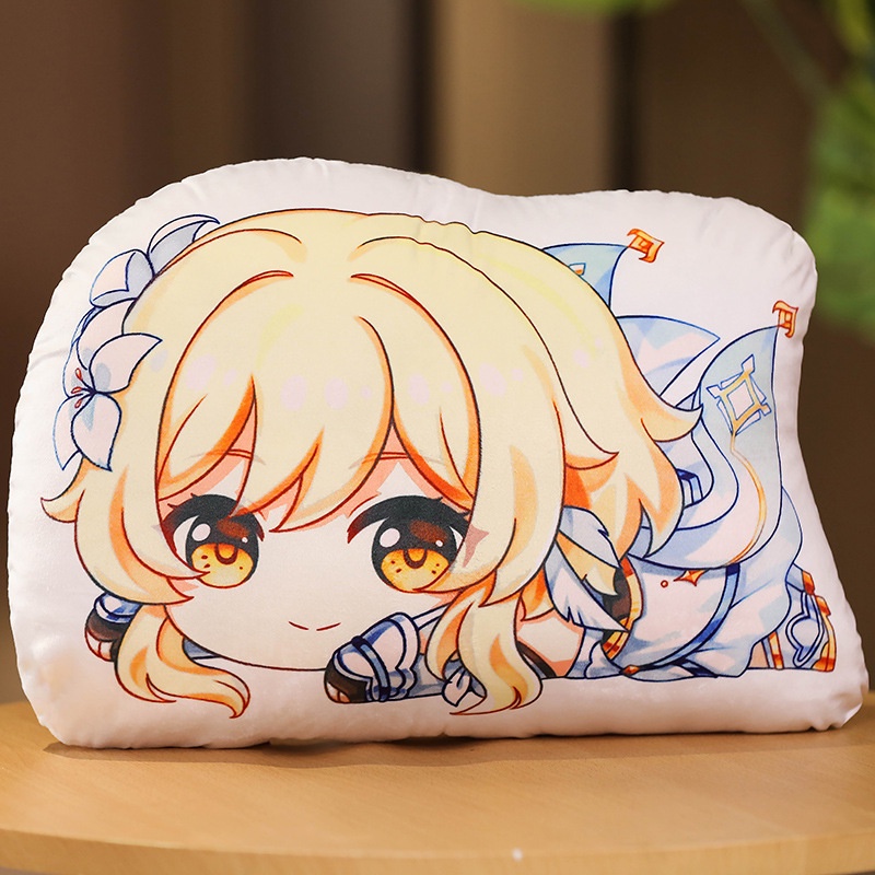 (NẰM) Gối ôm in hình nhân vật game GENSHIN IMPACT anime chibi tiện lợi xinh xắn êm ái