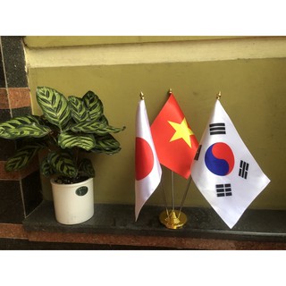 Cờ để bàn cắm 3 lá các nước tuỳ chọn
