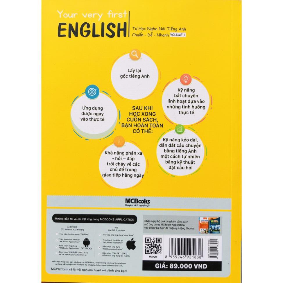Sách - Your very first English Tự học nghe nói tiếng Anh chuẩn dễ nhanh – Volume 1 + tặng kèm bút bi