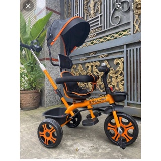 Xe đạp 3 bánh cán đẩy yên xoay chiều cao cấp vừa làm xe đẩy vừa làm xe đạp cho bé
