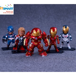 Mô hình siêu anh hùng Avenger 9cm bộ 5 nhân vật như hình
