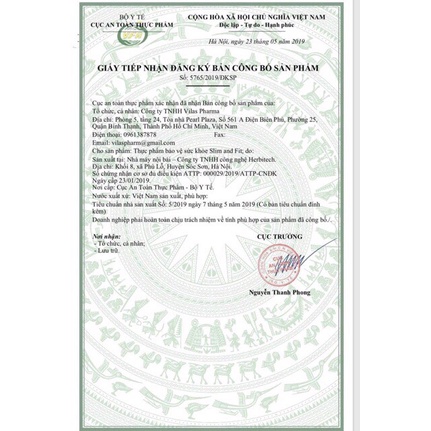 VIÊN XỔ MỠ VÀNH RUỘT SLIM FIT CHÍNH HÃNG