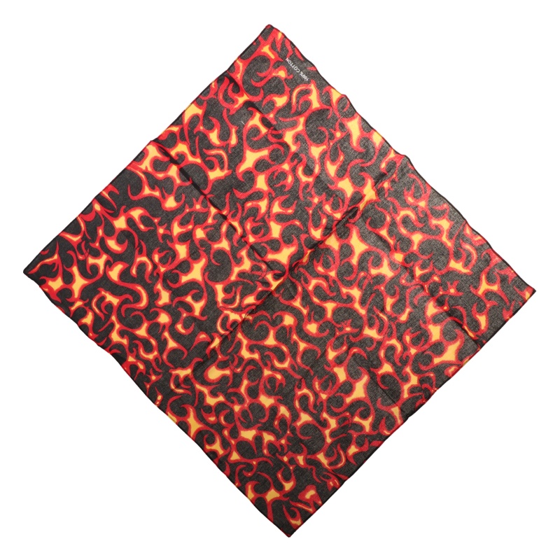 Khăn Choàng Cổ Bandana Hình Vuông In Họa Tiết Ngọn Lửa Đa Năng Phong Cách Hip Hop