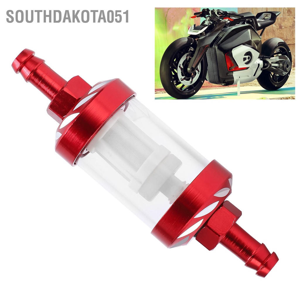 Southdakota051 Bộ lọc nhiên liệu thủy tinh Vỏ hợp kim nhôm Thay thế cho ô tô ATV SUV Xe máy đạp hầm hố