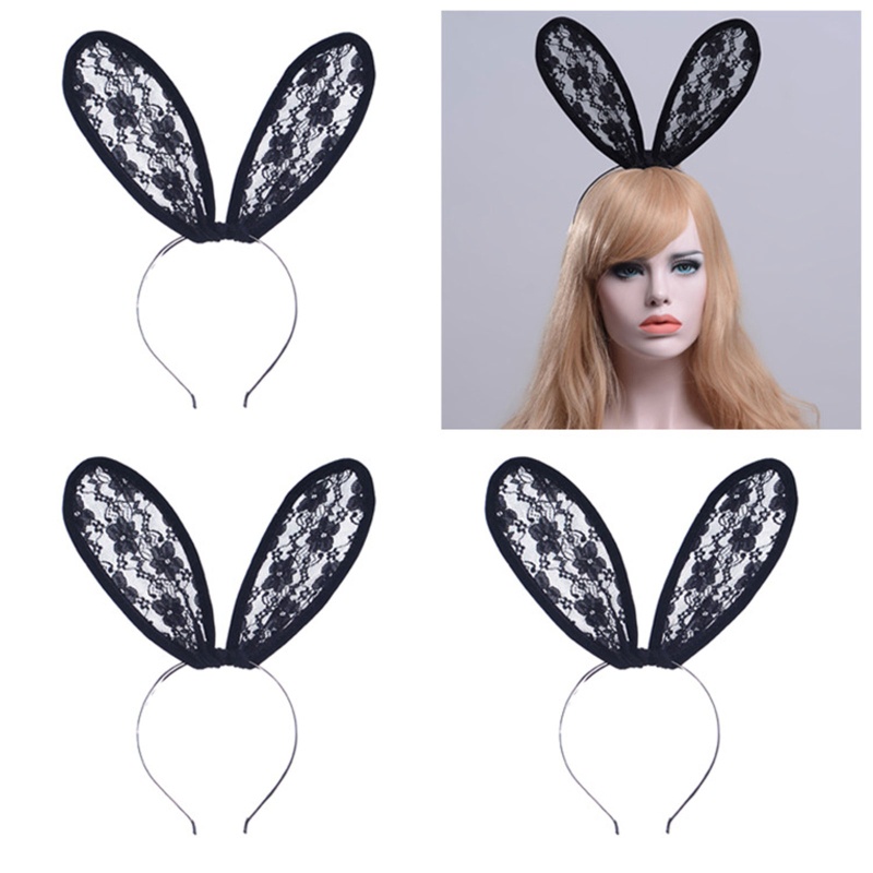 Băng Đô Tai Thỏ Phối Ren Gợi Cảm Dành Cho Nữ