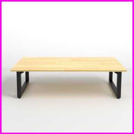. 🔥🔥Bàn làm việc bệt (R50*D100*C35cm), bàn học, bàn ăn chân sắt gấp bệt Tân Phong mặt màu vàng vân gỗ sồi dày 17m