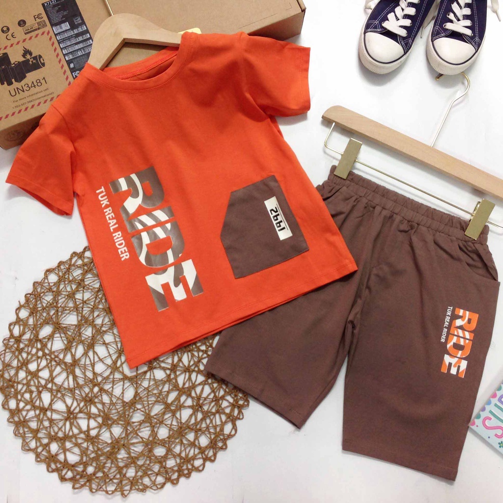 BỘ THUN TAY NGẮN BÉ TRAI SIZE ĐẠI