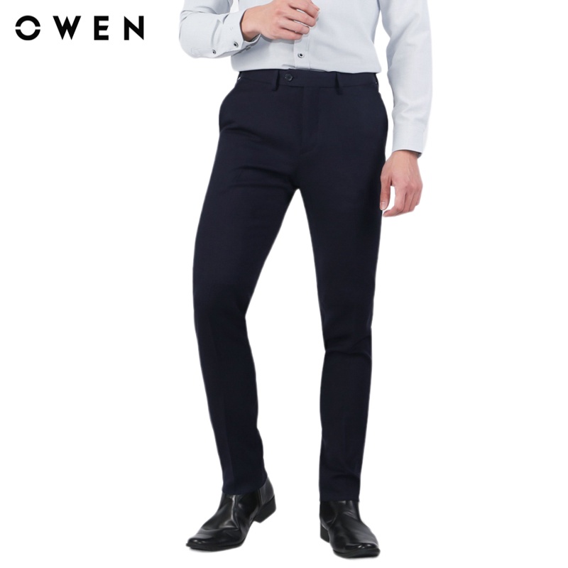 Quần tây Nam Owen   Slim Fit màu Navy - QS23484