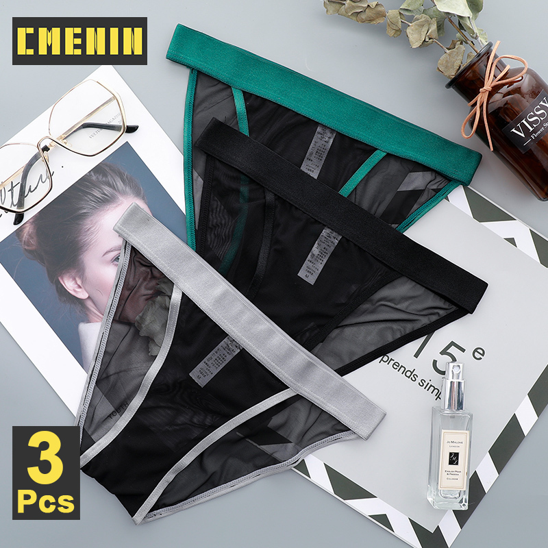 CMENIN 3Pcs Quần lót nữ Quần lót ren gợi cảm Đặt thoải mái Tóm tắt nữ Thời trang Quần lót nữ Quần lót thấp Rise Quần lót P0113