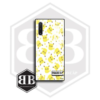 Ốp lưng kính cường lực samsung note 8 / note 9 / note 10 / note 10 plus / note 10 pro pikachu rực rỡ sắc màu