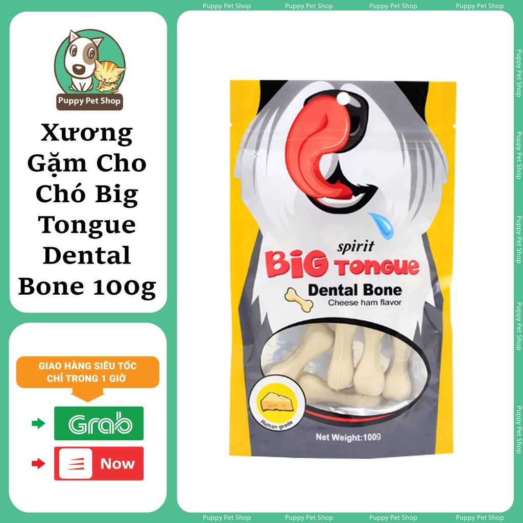 Xương Gặm Cho Chó Big Tongue Dental Bone 100g