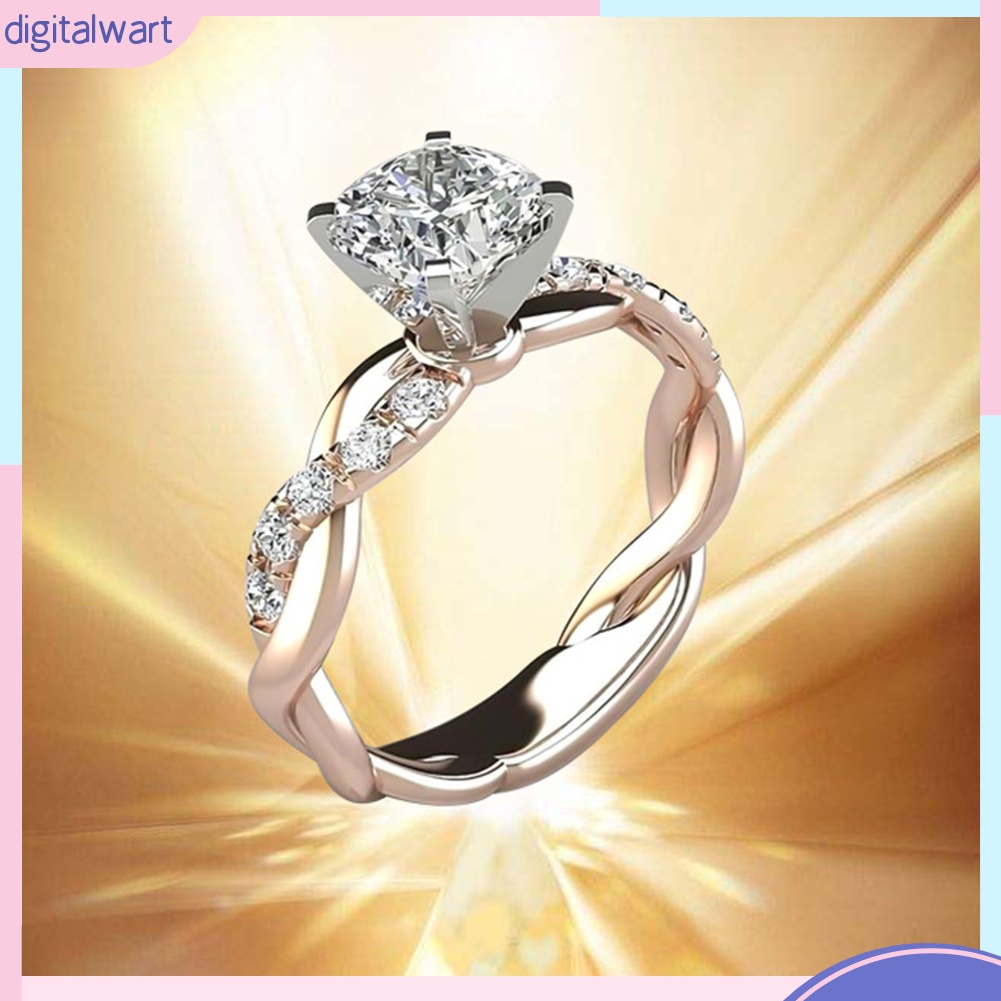 Nhẫn hợp kim đính đá zircon thời trang sang trọng dành cho nữ
