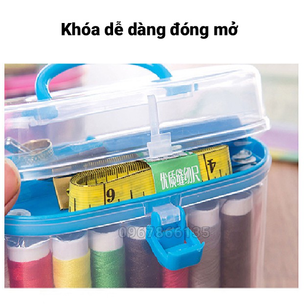 Bộ Kim Chỉ May Vá Đa Năng Kèm Hộp Đựng – Hộp Kim Chỉ Khâu Tiện Lợi 55 Món