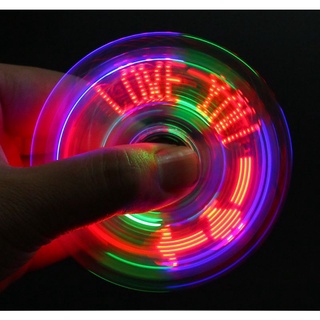 Novelty Multiple Changes LED Fidget Spinner Luminous Hand Top Spinners Glow in D