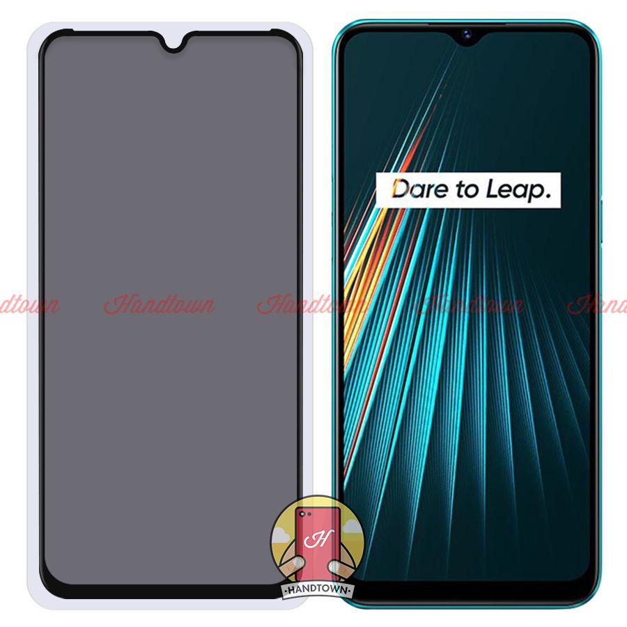 Kính cường lực Chống Nhìn Trộm 9H Dành Cho Realme 5i / Realme 5s Full Màn Hình Full Keo
