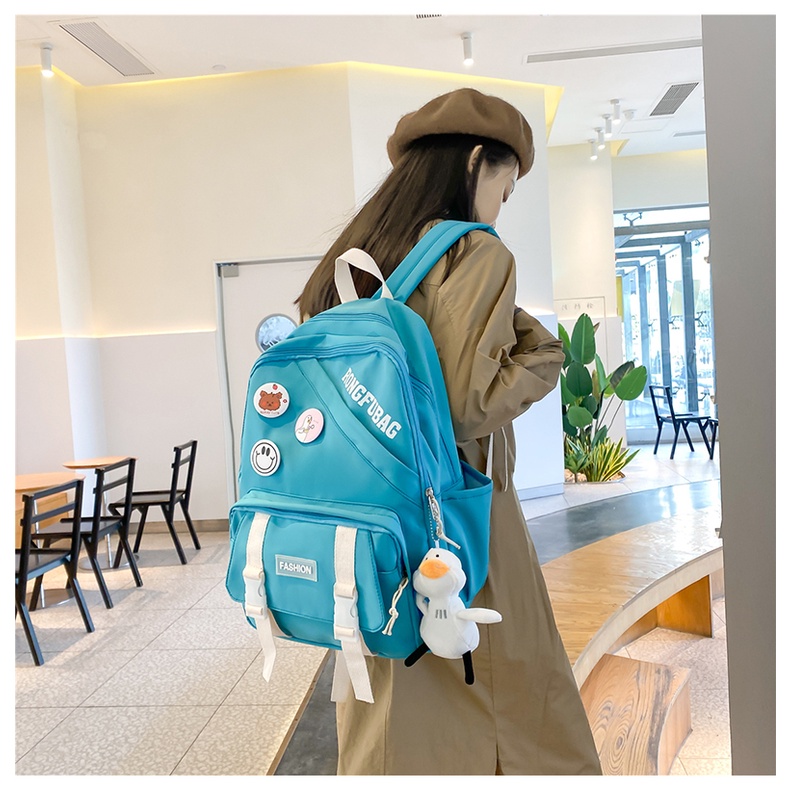 Ba Lô Đi Học Cỡ Lớn Phong Cách Hàn Quốc Cổ Điển Thời Trang