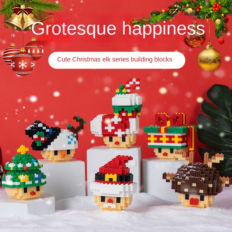 Bộ Đồ Chơi Lắp Ráp Chủ Đề Giáng Sinh Dễ Thương Cho Bé