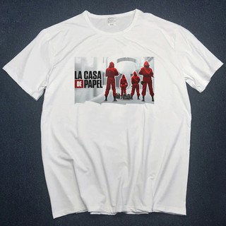 Áo thun in họa tiết phong cách phim Money Heist cho nam