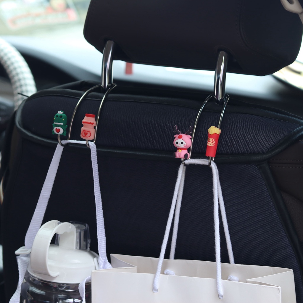 Móc treo đồ lưng ghế xe hơi thiết kế hoạt hình đáng yêu tiện dụng