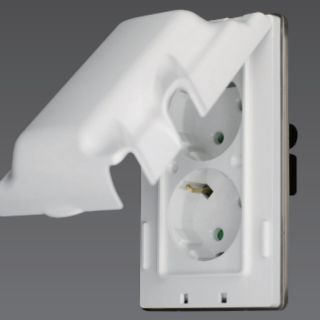 Ổ cắm điện âm tường hàn quốc chống nước dc2219 điện áp 16a - 250v