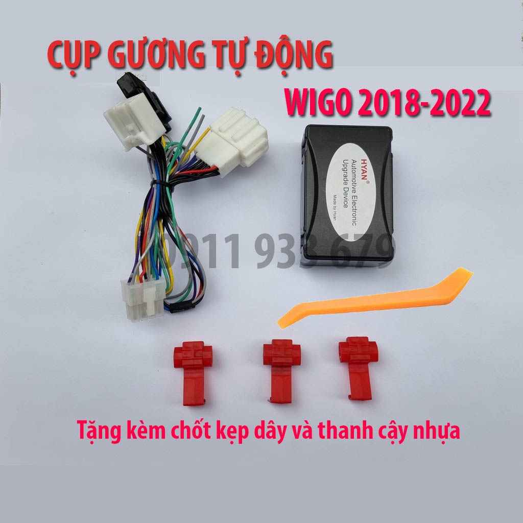 HCM- Cụp Gương Tự Động Toyota Wigo (tặng cút nối và thanh cậy nhựa)-bảo hành 12 tháng