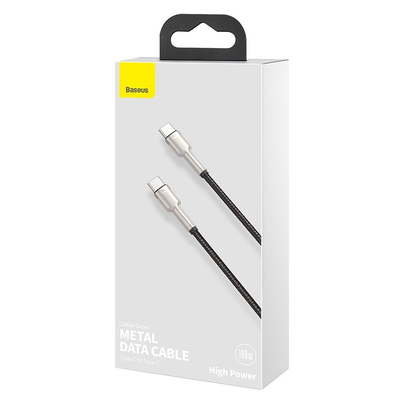 Cáp sạc nhanh và truyền data Baseus Cafule Series Metal TypeC to TypeC 1M / 2M 100W (Màu Random)