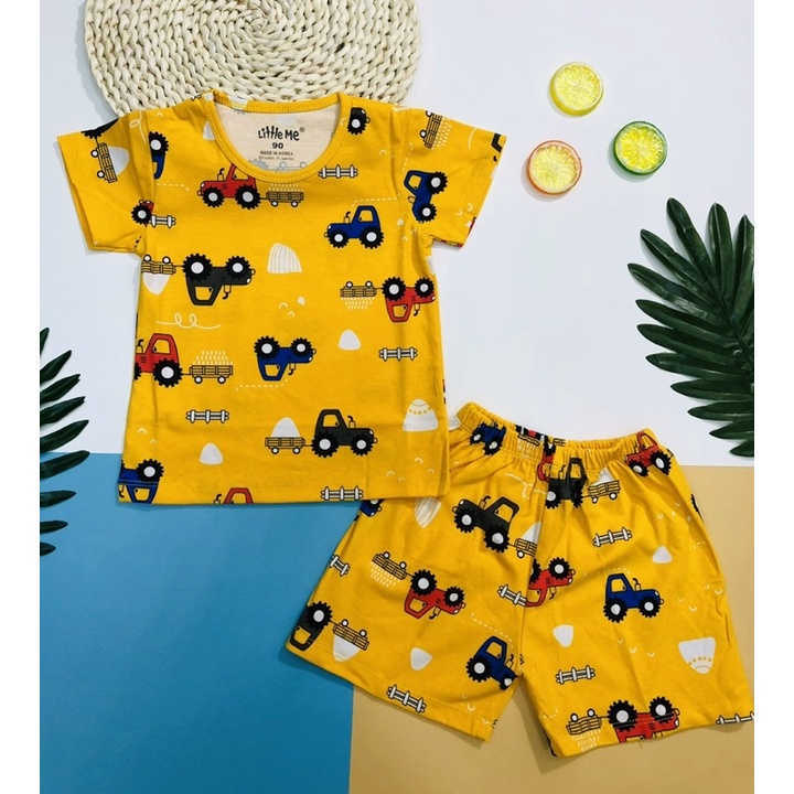 Sale bộ bé trai littwe me mềm mát co giãn 4 chiều