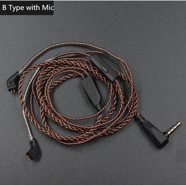 Dây Cáp Nâng Cấp 2 Pin Kz Zs3 / Zs6 / Zst / Zsr / Zs10 / Zsn 0.75mm