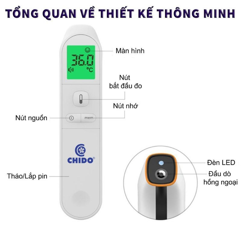 NHIỆT KẾ HỒNG NGOẠI CHIDO PHIÊN BẢN MỚI