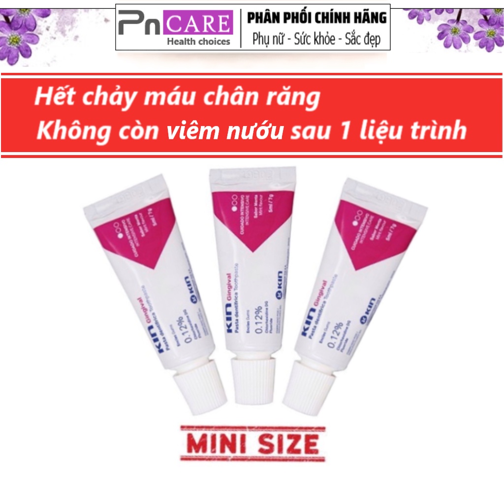 PnCARE | [3 tub] Liệu Trình Hết Chảy Viêm Nướu, Hôi Miệng - Kin Gingival Toothpaste ® 7g mini