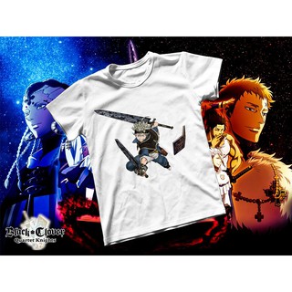 Áo thun Cotton Unisex - Anime - Black Clover - Asta vung kiếm
